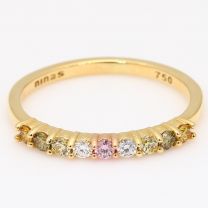 Luma rainbow diamond stackable ring