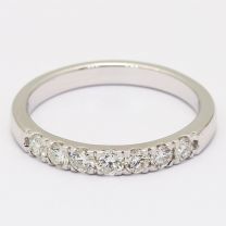 Jazz seven stone white diamond ring