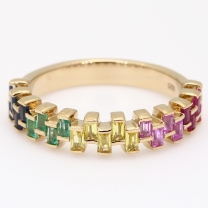 NXT Mavrica sapphire ruby and emerald gemstone ring