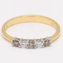 Mina Champagne and White Diamond Eternity Ring