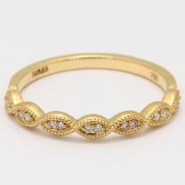 Hepburn Argyle pink and white diamond art deco ring