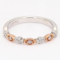 Ternion Argyle pink and white diamond wedding ring