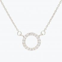 NXT Flight white diamond circle necklace