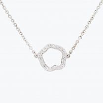 Cumulus white diamond necklace