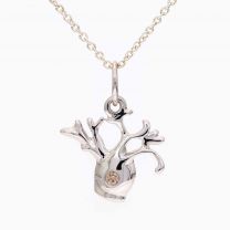 Baby Boab with champagne diamond necklace