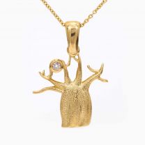 Patience Champagne Diamond Boab Necklace