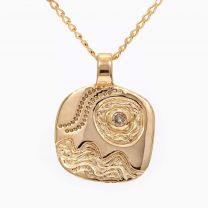 Country champagne diamond pendant