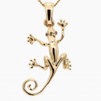 Gecko champagne diamond necklace