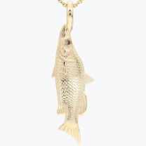 Barramundi champagne diamond fish necklace