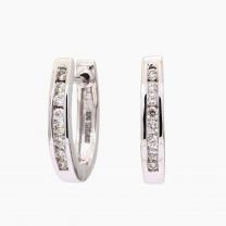 Peyton Champagne Diamond Huggie Earrings