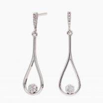 Telia white diamond drop earrings