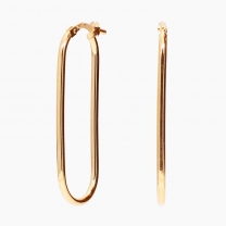 Laura rectangular paperclip hoop earrings