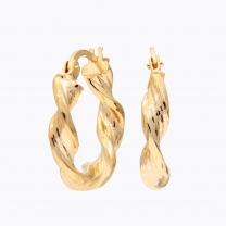 Bella 10mm twist hoop earrings