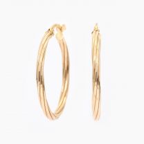 McKenna 25mm twist hoop earrings