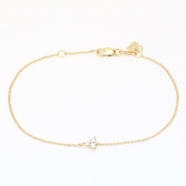 Astral white diamond three-stone bracelet
