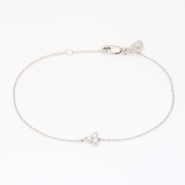 Astral white diamond three-stone bracelet