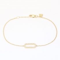 Viola white diamond oval bracelet