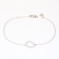 Viola white diamond pear bracelet