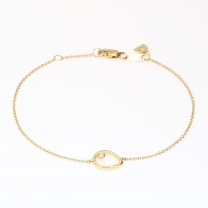 Droplet white diamond bracelet