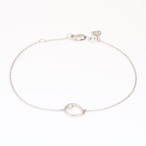 Droplet white diamond bracelet