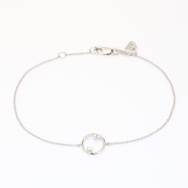 Opal white diamond bracelet