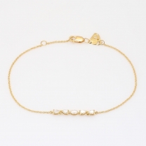 Orchard pear-cut marquise-cut white diamond bracelet