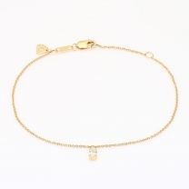 Ellipse oval-cut white diamond bracelet
