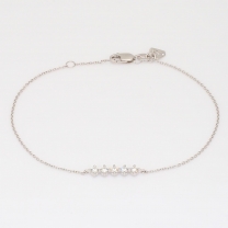 Celestial white diamond five-stone bracelet