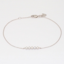 Celestial white diamond five stone bracelet