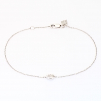 Lumiere pear cut white diamond bracelet