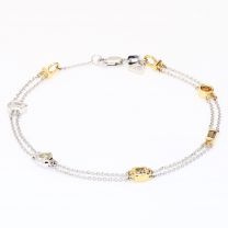 Paradox fancy-cut rainbow diamond charm bracelet