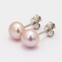 Charisma pink fresh water pearl stud earrings