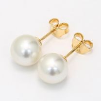 Abilene White South Sea Pearl Stud Earrings