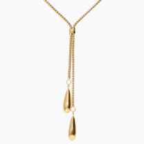 Ivy pear drop lariat necklace