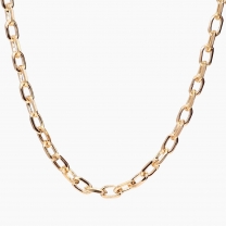 Insta 50cm 9 karat yellow gold paperclip chain