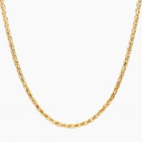 50cm 9 karat white gold wheat link chain