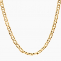 50cm 9 karat yellow gold hollow flat link chain