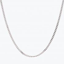 50cm 9 karat white gold grumette chain