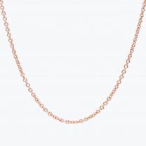 45cm 18 karat rose gold trace chain
