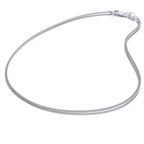 50cm 9 karat white gold diamond cut curb chain