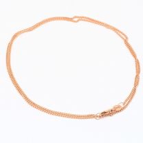 50cm 9 karat rose gold diamond cut curb chain