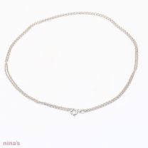 40cm 9 karat white gold trace chain