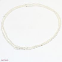 50cm sterling silver diamond cut curb chain