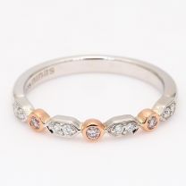 Trine Argyle pink and white diamond wedding ring