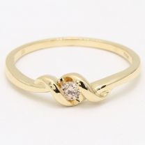 Temple Champagne Diamond Twist Promise Ring