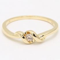 Temple champagne diamond twist promise ring