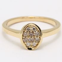 Elisa Champagne Diamond Oval Cluster Ring