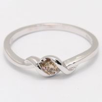 Temple champagne diamond promise ring