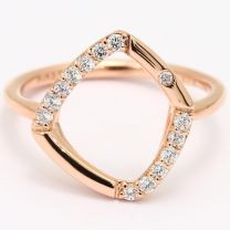 Pride white diamond geometric ring