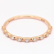 Xenna white diamond stackable ring